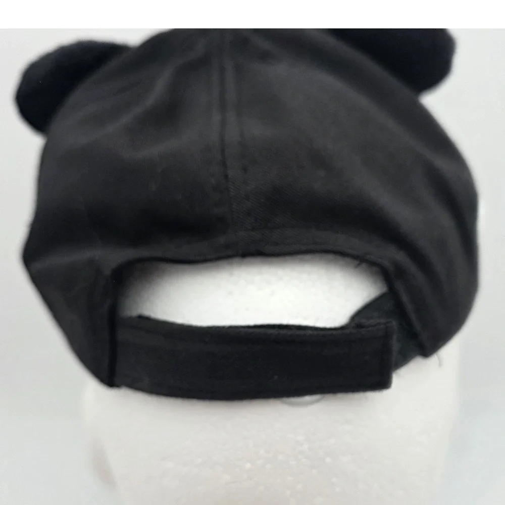 Panda Baseball Cap Kids OSFM Cotton Black White 3D Ears Animal Hat Zoo Sun Block